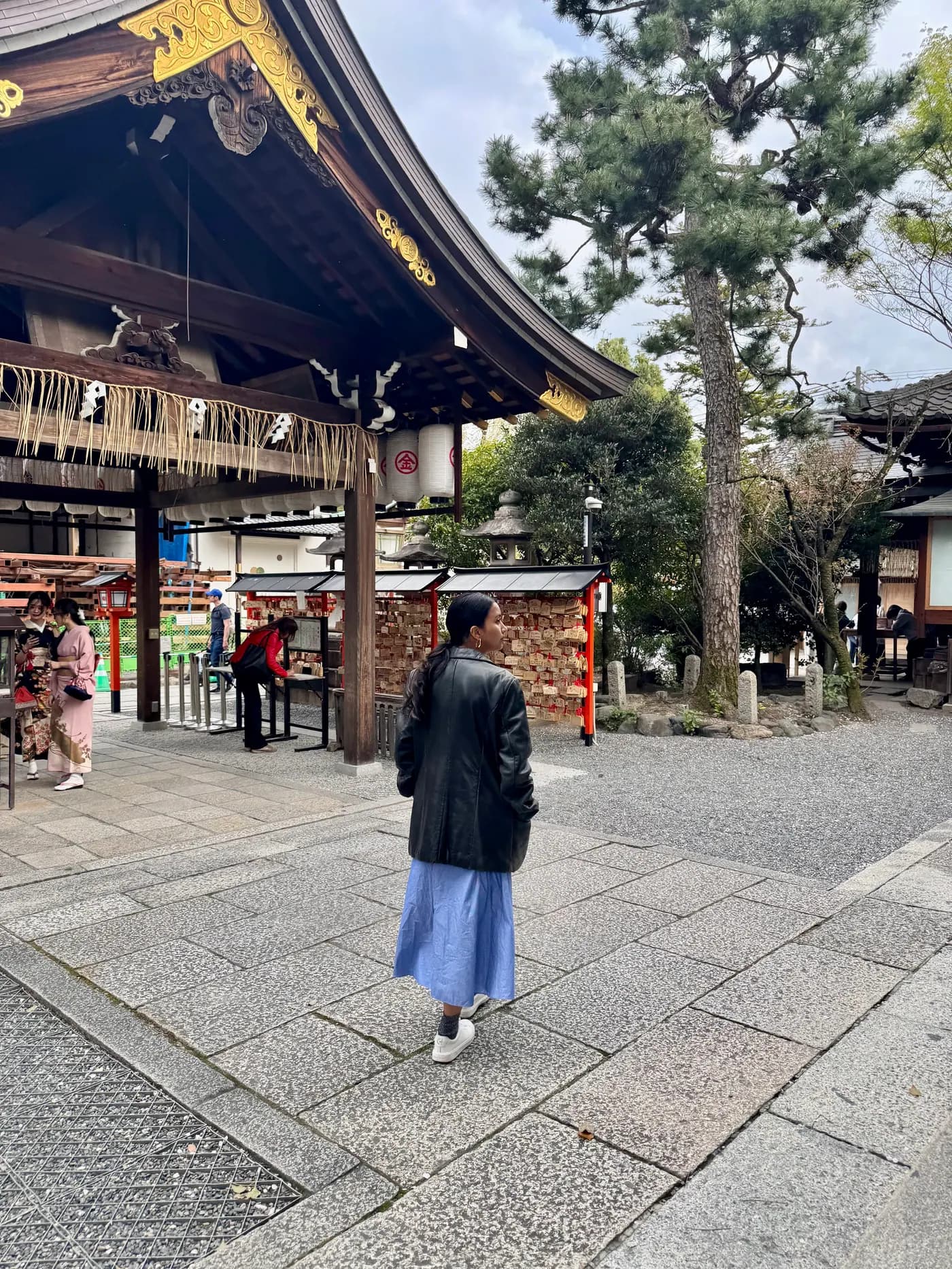Taking in Japan's temples.